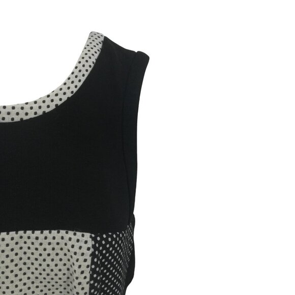 Yoana Baraschi Polka Dot Sleeveless Sheath Dress Size 6 Anthro Stretch Knit - Picture 3 of 10